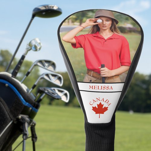 Canada Canadian Flag Name Photo Picture Golf Head Cover