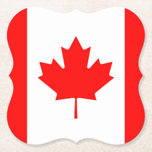 Canada (Canadian) Flag Paper Coaster