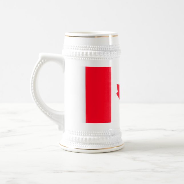 CANADA. Canadian flag. Patriotic.  Beer Stein (Left)