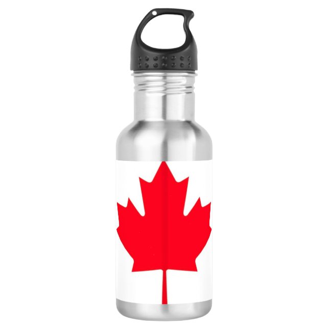 CANADA. Canadian flag. Patriotic. Water Bottle (Front)