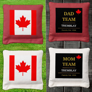 Canada & Canadian Flag personalized / Family fun Cornhole Bags