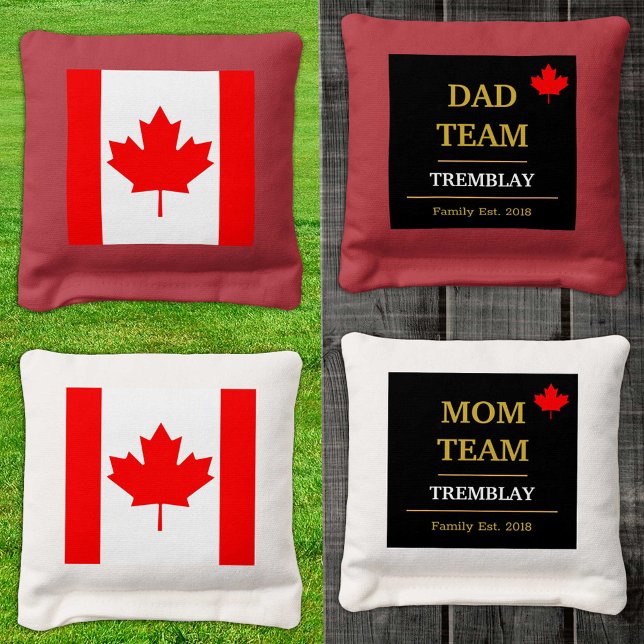 Canada & Canadian Flag personalized / Family fun Cornhole Bags (Creator Uploaded)