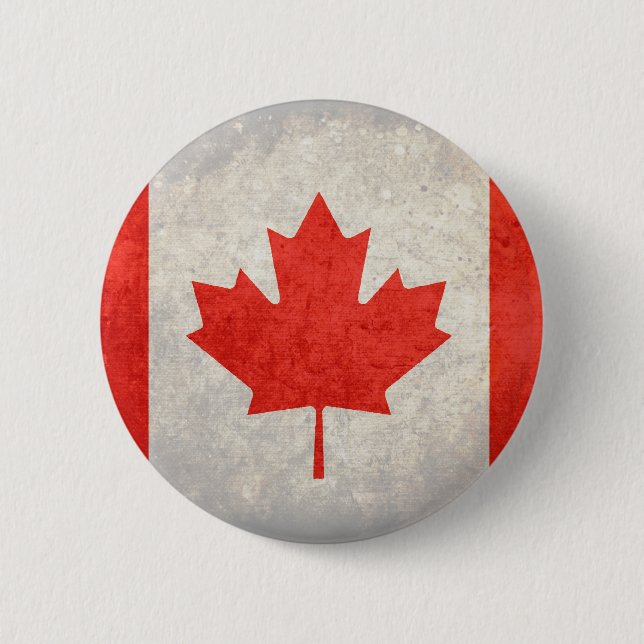 Canada; Canadian Flag Pinback Button (Front)