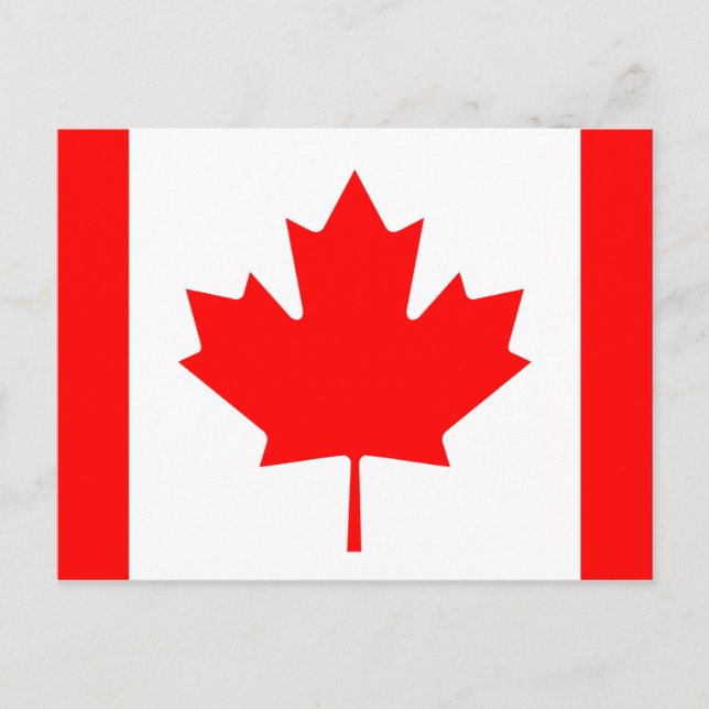 Canada (Canadian) Flag Postcard (Front)