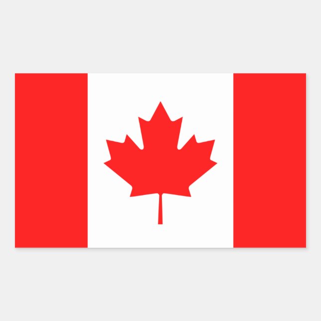 Canada/Canadian Flag Rectangular Sticker (Front)
