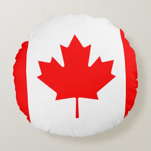 Canada Canadian Flag Round Pillow