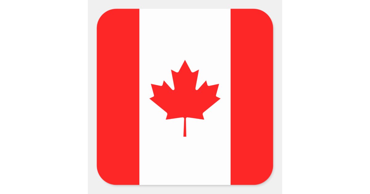 Canada/Canadian Flag Square Sticker | Zazzle