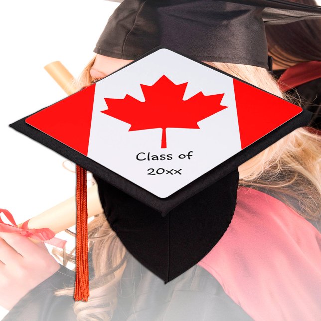 Canada & Canadian Flag - Students / University Graduation Cap Topper (Creator Uploaded)
