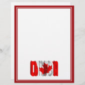 CANADA Canadian Flag Text (Front/Back)