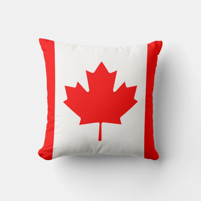 Canada (Canadian) Flag Throw Pillow (Front)
