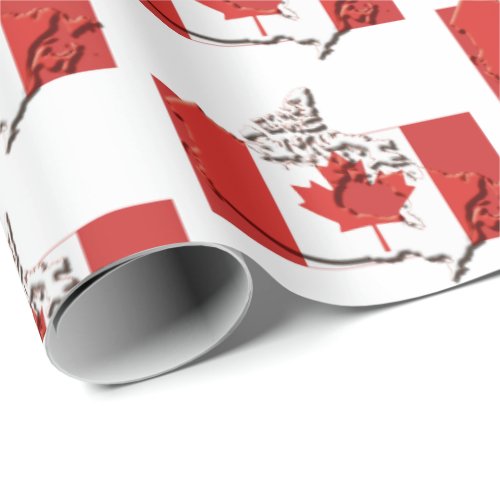 CANADA  Canadian Flag Wrapping Paper