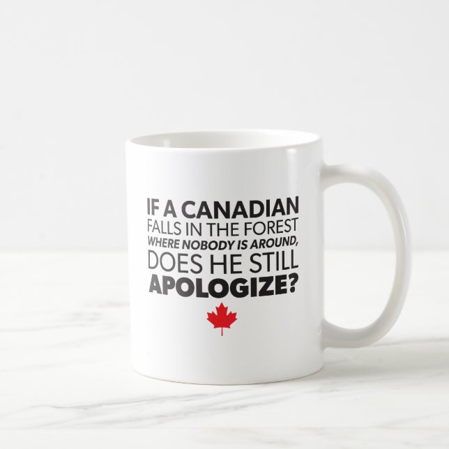 Canada, Canadian Humor - Apologize - Funny Novelty Coffee Mug (Right)