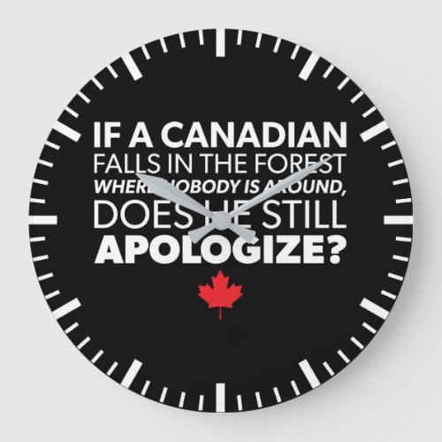 Canada Canadian Humor _ Apologize _ Funny Novelty Large Clock