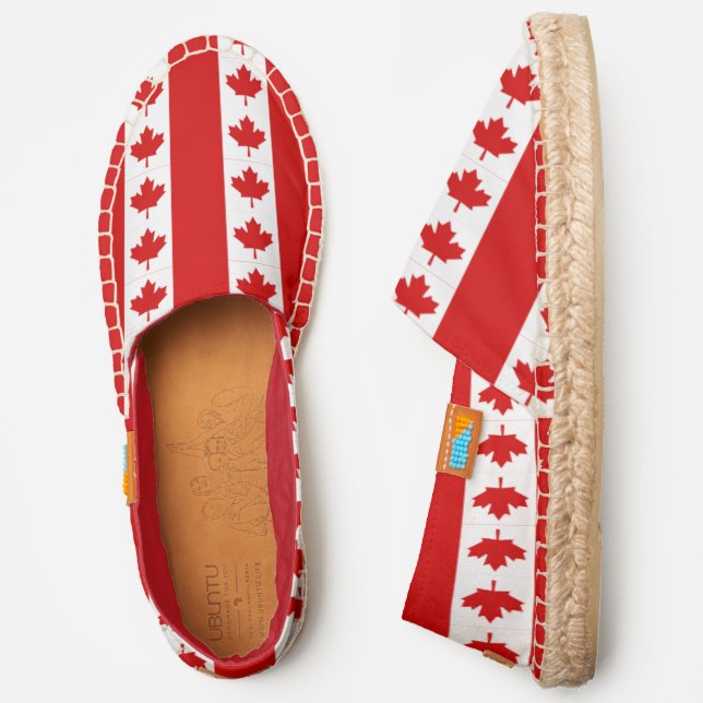 Canada Canadian Maple Leaf Red Flag Espadrilles (Side)