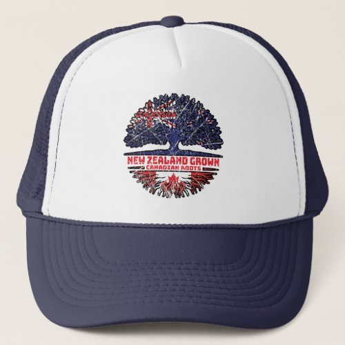Canada Canadian New Zealand New Zealander Tree Trucker Hat