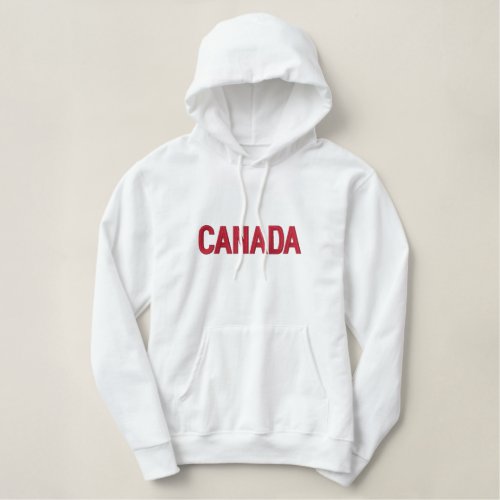 Canada Canadian North American Country Patriotic Embroidered Hoodie