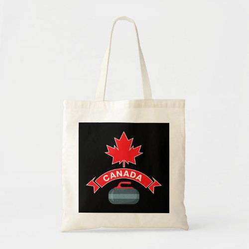 Canada Canadian Team Curling Red White Winter Spor Tote Bag