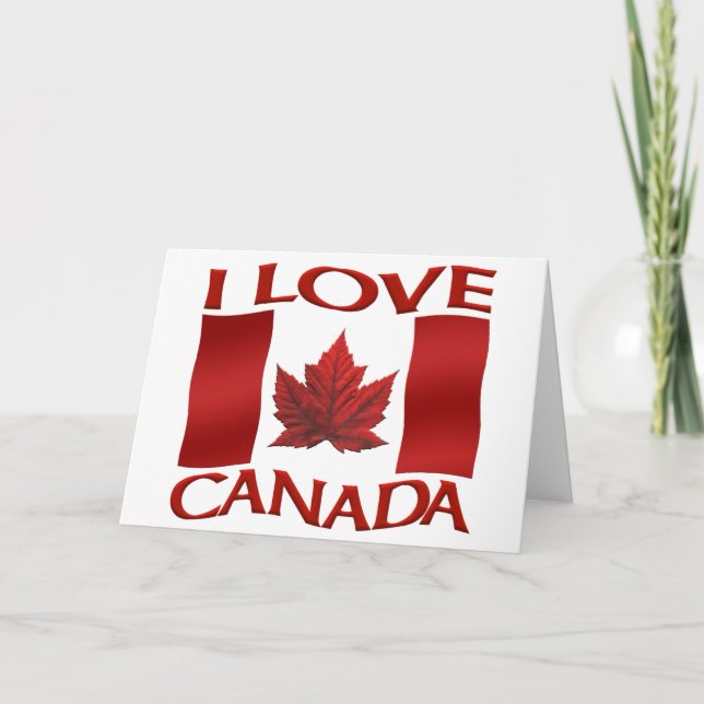 Canada Cards Canada Flag Greeting Cards Custom (Front)
