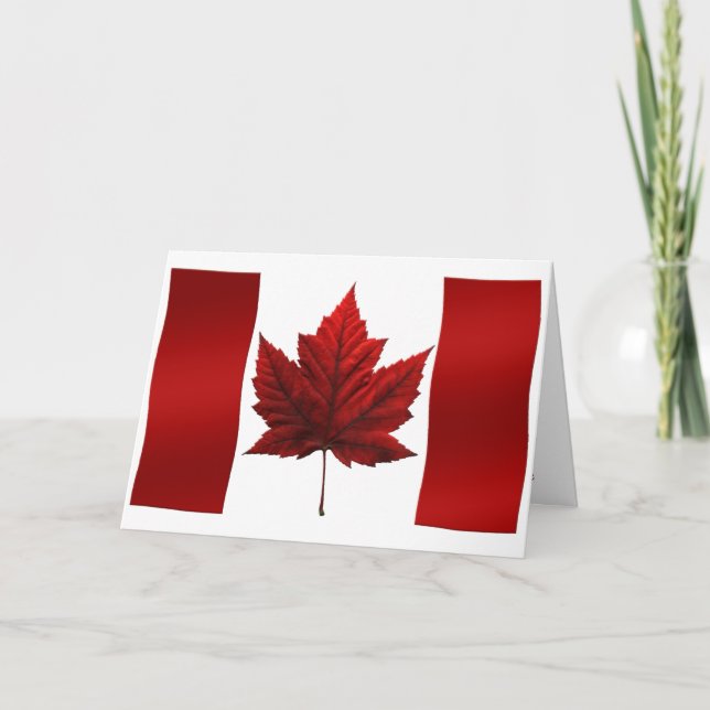 Canada Cards Canada Flag Greeting Cards Custom (Front)