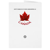 Canada Cards Canada Flag Greeting Cards Custom (Back)