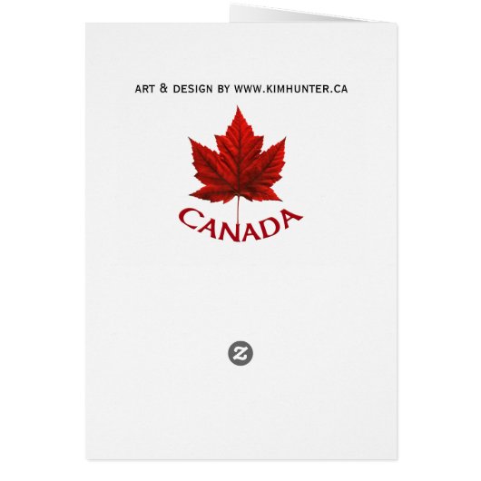 Canada Cards Canada Flag Greeting Cards Custom (Back)