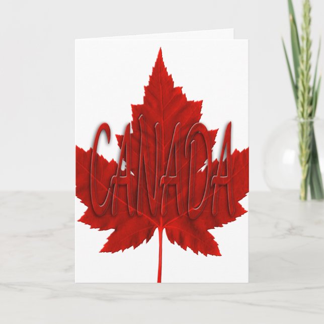 Canada Cards Canada Flag Greeting Cards Custom (Front)