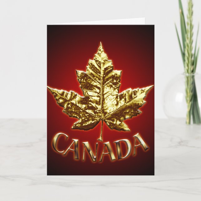 Canada Cards Canada Maple Leaf Greeting Cards (Front)