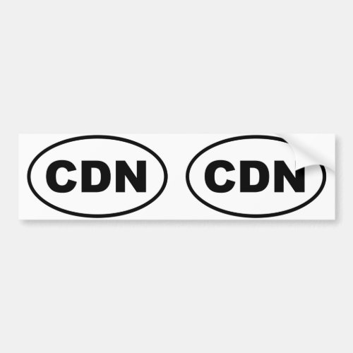 Canada _ CDN _ Euro style Bumper Sticker
