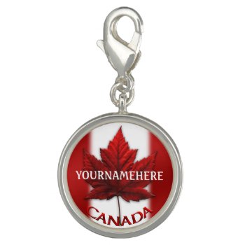 Canada Charms Custom Canada Flag Souvenir Jewelry by artist_kim_hunter at Zazzle