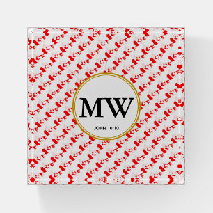 CANADA Christian Abundant Life John 10:10 Monogram Paperweight
