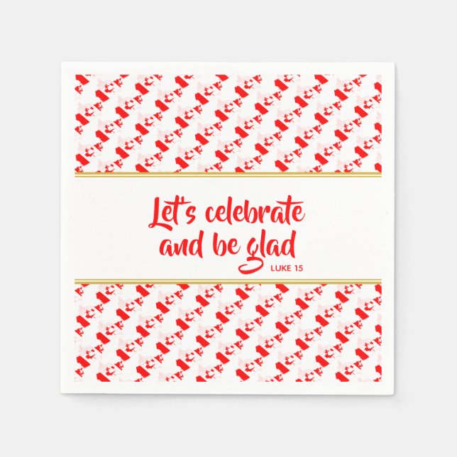 CANADA Christian Custom Celebration Party Paper Napkins (Front)