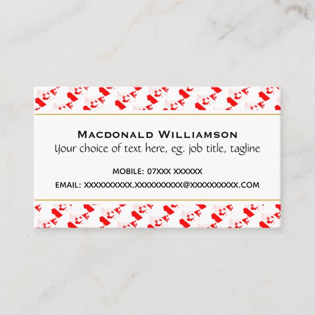 CANADA Christian Scripture John 3:16 Business Card (Front)