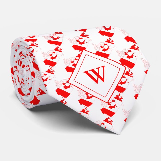 CANADA Christian Scripture Monogram Neck Tie (Rolled)