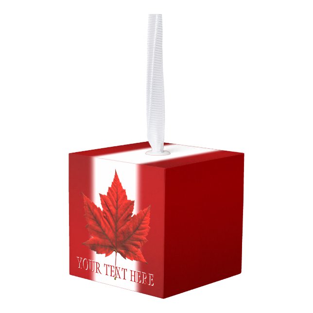 Canada Christmas Ornament Personalized Souvenir (Back Angled)