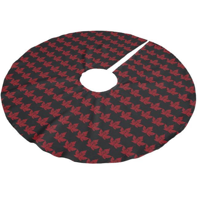 Canada Christmas Tree Skirt Cool Canada Maple Leaf (Angled)