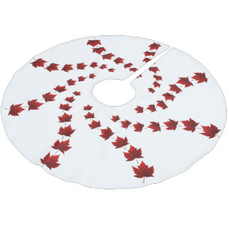 Canada Christmas Tree Skirt Maple Leaf Tree Skirt
