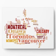 Canada Cities Word Art