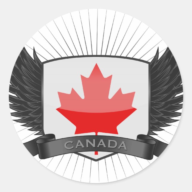 CANADA CLASSIC ROUND STICKER (Front)