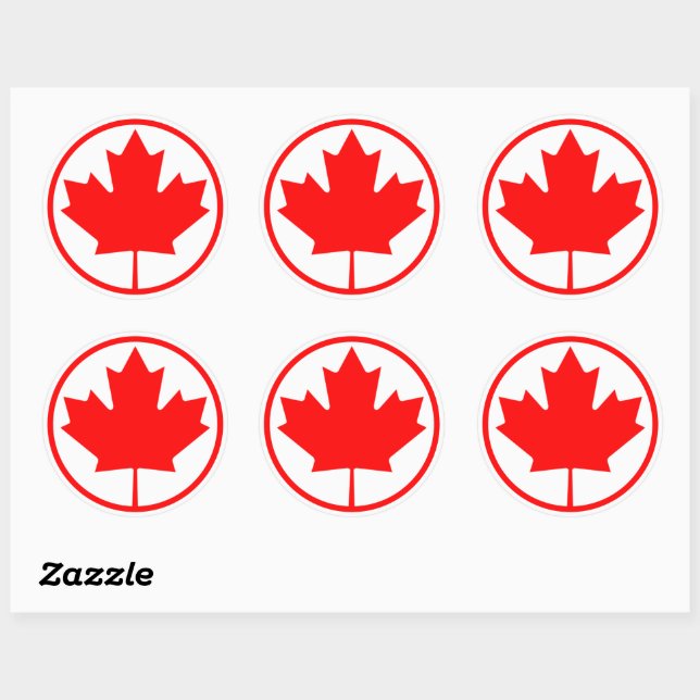 canada classic round sticker (Sheet)