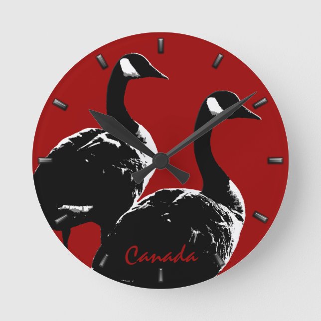 Canada Clock Canadian Goose Souvenir Wall Clock (Front)