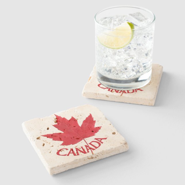 Canada Coasters Canada Maple Leaf Souvenir Coaster (Side)