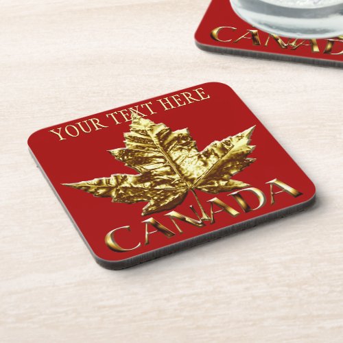 Canada Coasters Personalized Gold Canada Coaster
