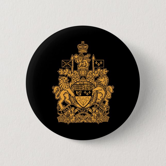 Canada Coat of Arms - Canada Crest Pinback Button (Front)