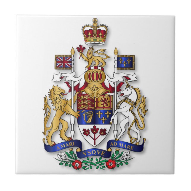 Canada coat of arms ceramic tile (Front)