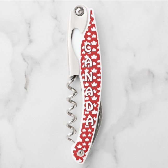 Canada Corkscrew Custom Canada Bottle Opener (Front)