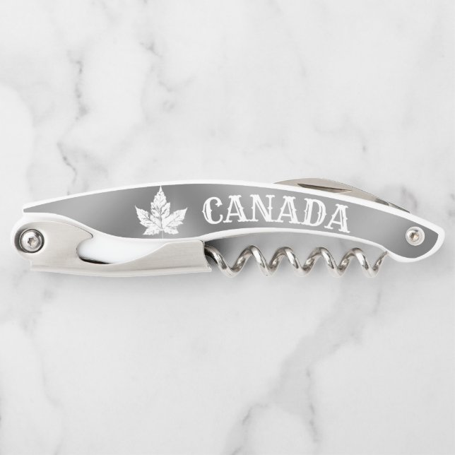 Canada Corkscrew Custom Canada Bottle Opener (Front)