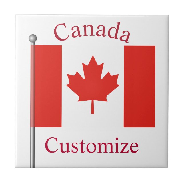 Canada Country Flag Thunder_Cove Ceramic Tile (Front)