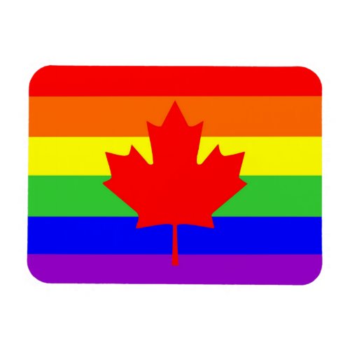 canada country gay proud rainbow flag magnet