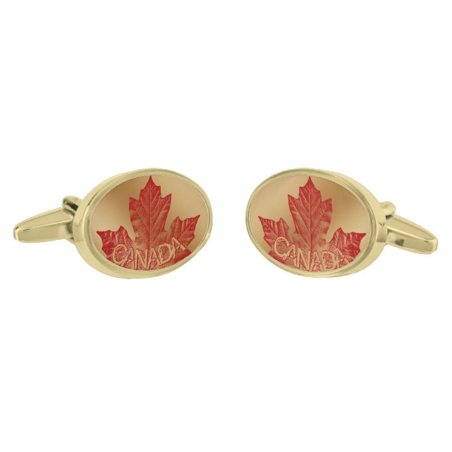 Canada Cuff Links Custom Canada Souvenir Cufflinks (Angled)