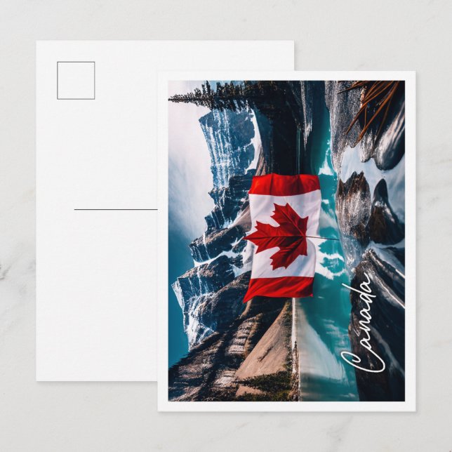 Canada Culture Landscape with flag Postcard (Front/Back)